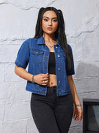 New Fashion Denim Short Sleeve Jacket