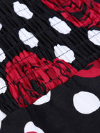 Women'S Fashion Dress, Polyester, Halter Neck, Polka Dot Pattern, A-Line, All-Season, Adult, Woven Fabric