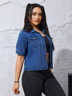 New Fashion Denim Short Sleeve Jacket