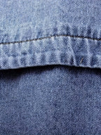 Chic Denim Letter Embroidered Jacket for Women - Loose Fit, Long Sleeve, Button-Up Design, Light Blue Washed Jean Coat, Perfect for Spring & Fall, Casual Yet Stylis