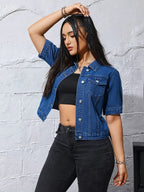 New Fashion Denim Short Sleeve Jacket