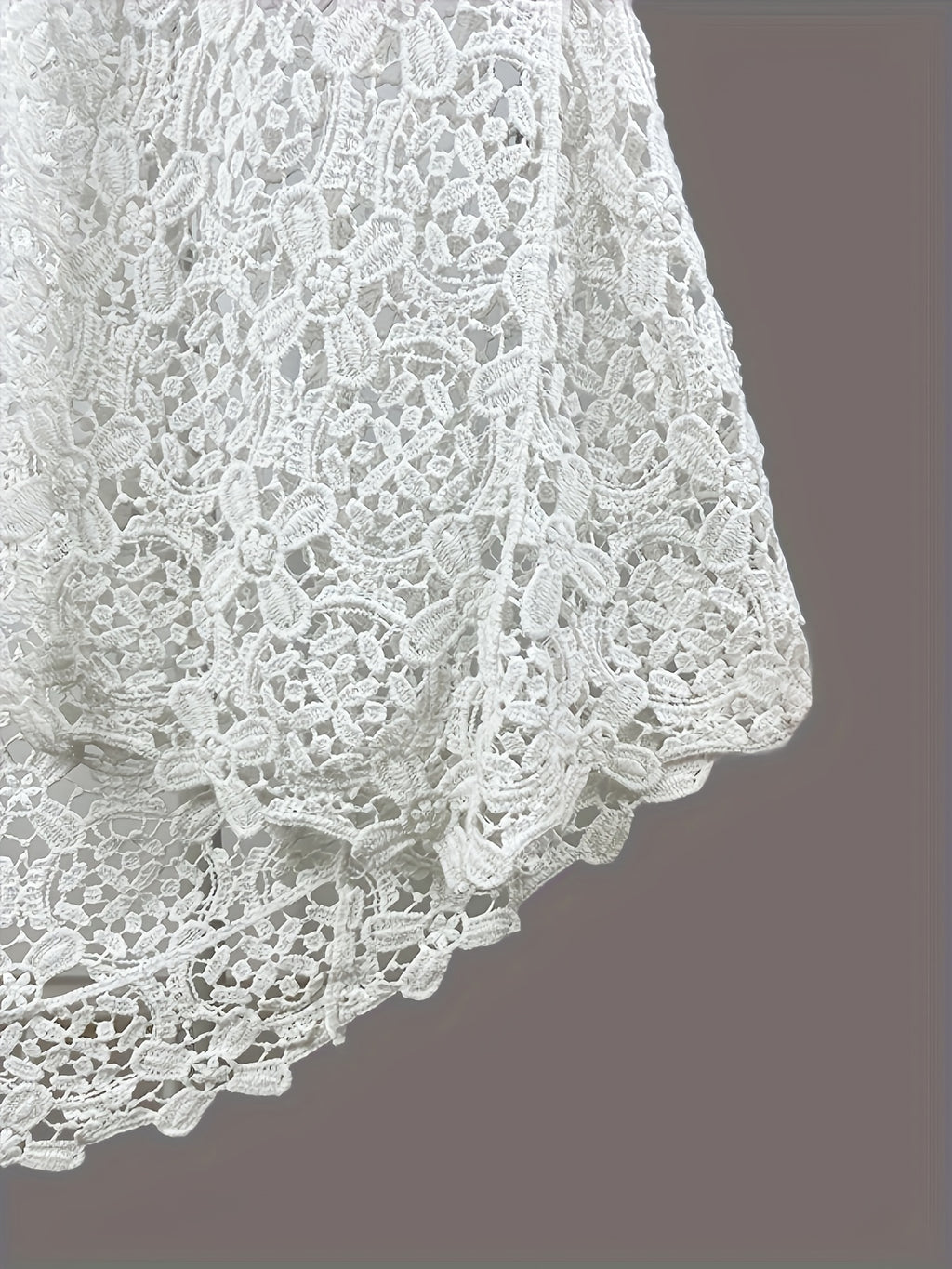 Solid Hollow Out Open Front Vest, Versatile Sleeveless Asymmetrical Outwear For Spring & Summer, Women's Clothing