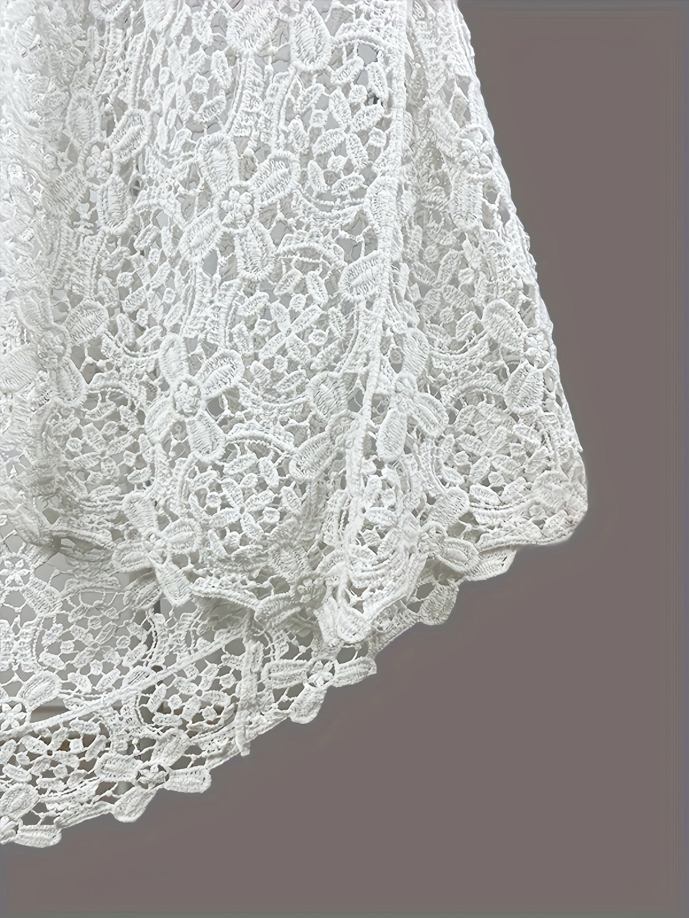 Solid Hollow Out Open Front Vest, Versatile Sleeveless Asymmetrical Outwear For Spring & Summer, Women's Clothing