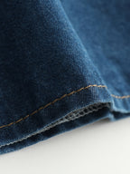 Morin Women's Elegant Denim Midi Skirt with Adjustable Drawstring Waist - High-Waisted Wide-Leg A-Line Skirt, Machine Washable for Spring Summer Fall Casual & Formal Outfits, High Waisted Skirt