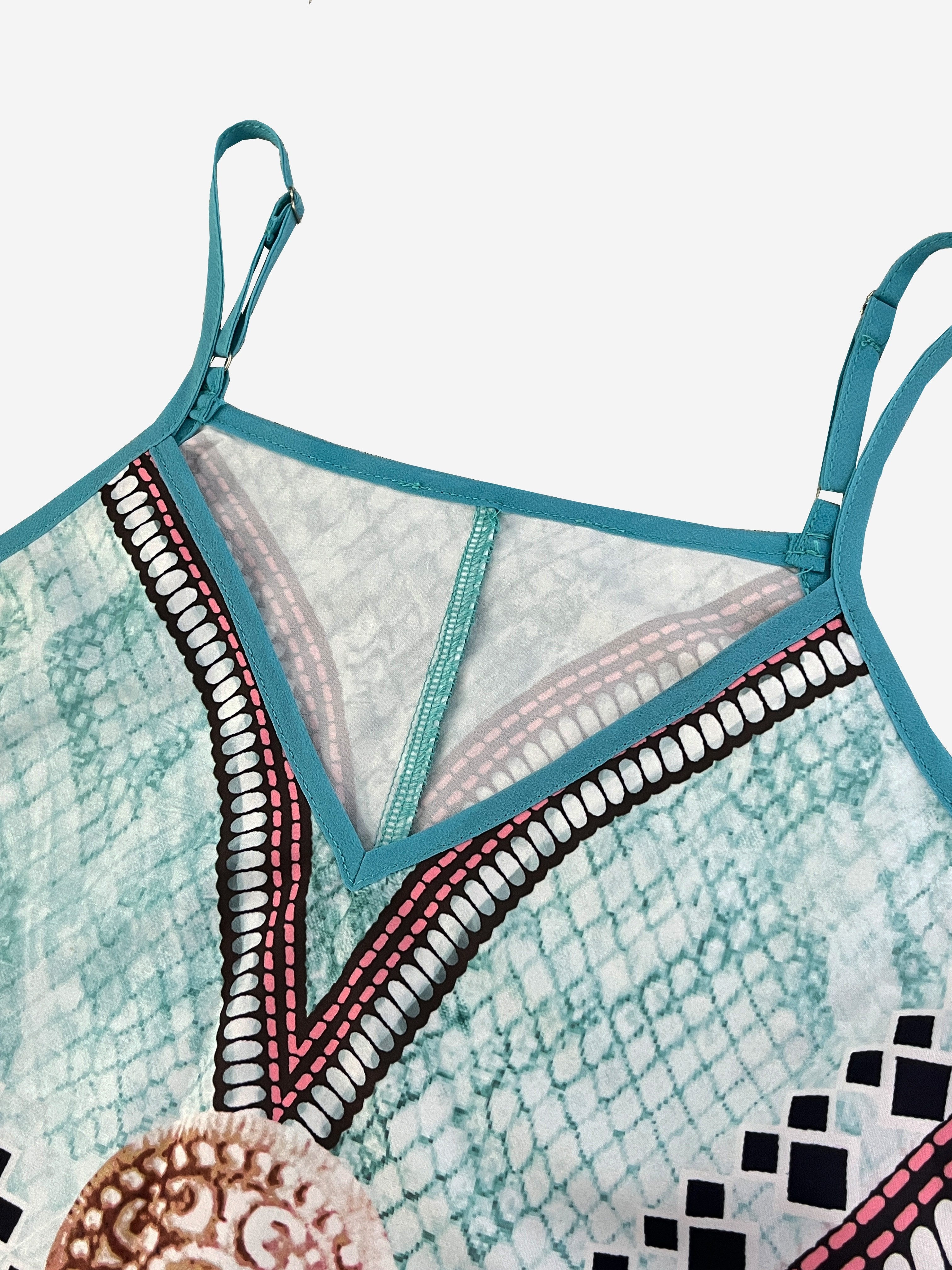 Bohemian Style Long Dress Set for Women - Two-Piece Chiffon Jacket and V-Neck Printed Maxi Dress, Casual Date Outfit with Ethnic Patterns, Vacation Wear