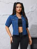 New Fashion Denim Short Sleeve Jacket