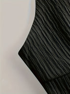 Women'S Solid Color Strapless Tank Top and Long Skirt Set - Casual Polyester Blend with Ruffle Detail, Perfect for Spring\u002FSummer, Casual Attire|Strapless Top|Polyester Blend