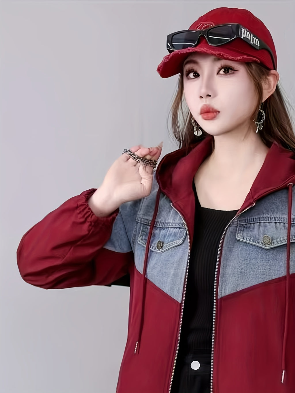 2025 Spring and Autumn New Fashion Loose Casual Hooded Jacket for Women