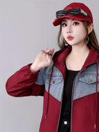 2025 Spring and Autumn New Fashion Loose Casual Hooded Jacket for Women