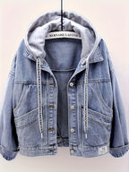 Women'S Casual Denim Jacket with \
