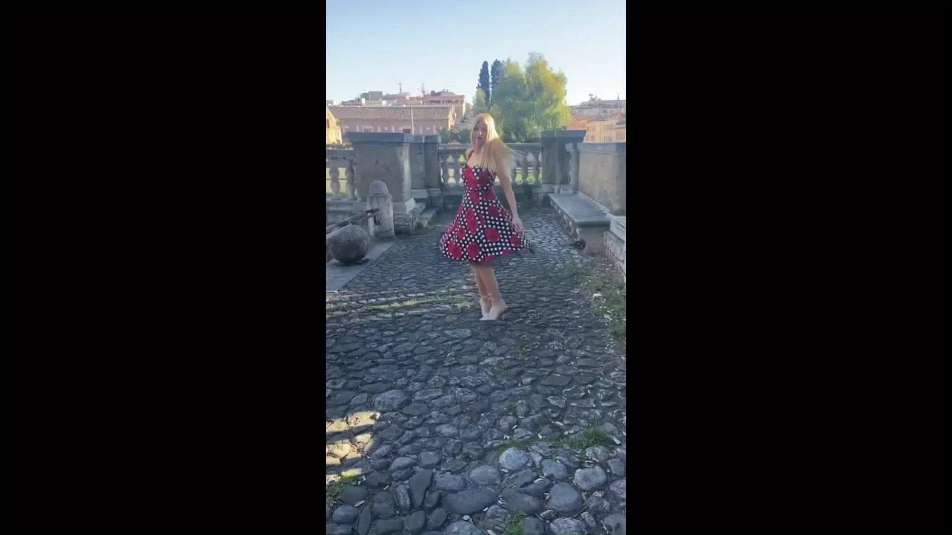 Women'S Fashion Dress, Polyester, Halter Neck, Polka Dot Pattern, A-Line, All-Season, Adult, Woven Fabric