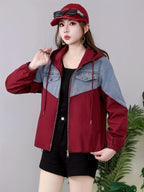 2025 Spring and Autumn New Fashion Loose Casual Hooded Jacket for Women