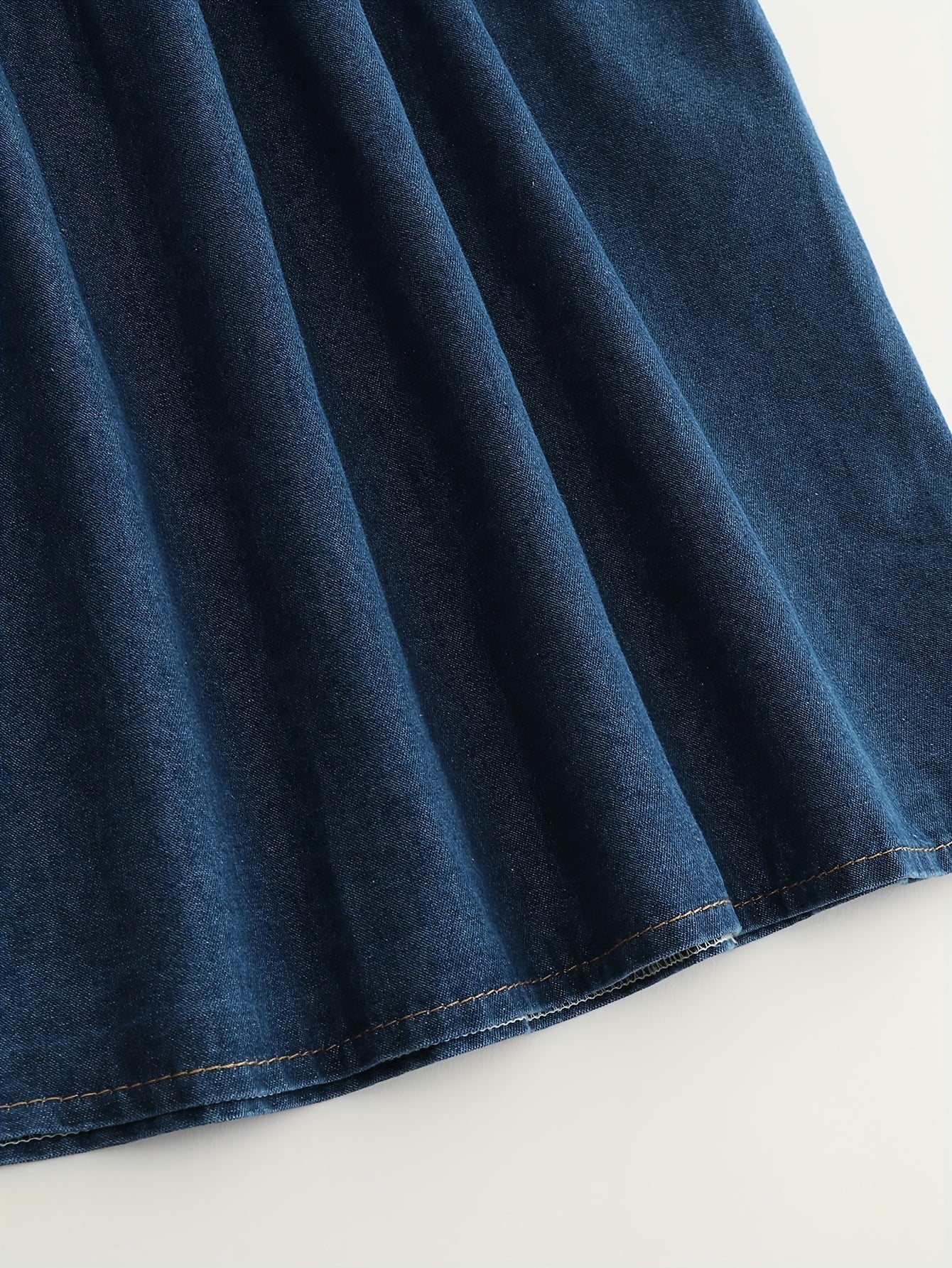 Morin Women's Elegant Denim Midi Skirt with Adjustable Drawstring Waist - High-Waisted Wide-Leg A-Line Skirt, Machine Washable for Spring Summer Fall Casual & Formal Outfits, High Waisted Skirt