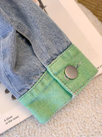 Women's Casual Jacket with Unique Design 2025 Spring\u002FSummer New Single-Breasted Button-Up Small Fresh Color Block Patchwork Loose-Fit Versatile Retro Women's Blazer